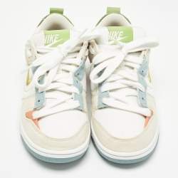 Nike Multicolor Canvas and Alcantara Dunk Low Disrupt 2 Easter Pastel Sneakers Size 37.5