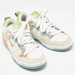 Nike Multicolor Canvas and Alcantara Dunk Low Disrupt 2 Easter Pastel Sneakers Size 37.5