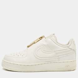 Nike White Leather Air Force 1 Lxx low Lace Up Sneakers Size 37.5