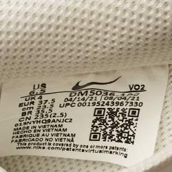 Nike White Leather Air Force 1 Lxx low Lace Up Sneakers Size 37.5