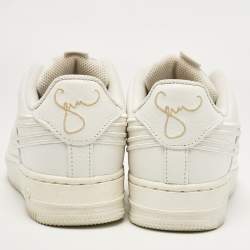Nike White Leather Air Force 1 Lxx low Lace Up Sneakers Size 37.5