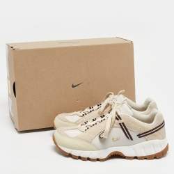 Pre Owned Nike x Jacquemus Beige Leather and Suede Air Humara LX Sneakers Size 39