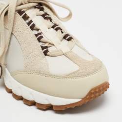 Pre Owned Nike x Jacquemus Beige Leather and Suede Air Humara LX Sneakers Size 39