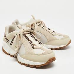 Pre Owned Nike x Jacquemus Beige Leather and Suede Air Humara LX Sneakers Size 39