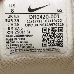 Pre Owned Nike x Jacquemus Beige Leather and Suede Air Humara LX Sneakers Size 39