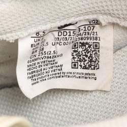 Nike Grey/White Leather "Sail Light Bone" Dunk Low Top Sneakers Size 40