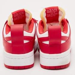 Nike Red/White Leather and Canvas Dunk Low Disrupt Siren Red Sneakers Size 38.5