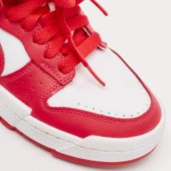 Nike Red/White Leather and Canvas Dunk Low Disrupt Siren Red Sneakers Size 38.5