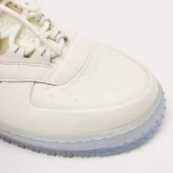 Nike - Air White Leather and Nylon Force 1 Gore Tex High Winter GTX Phantom Sneakers Size 40.5
