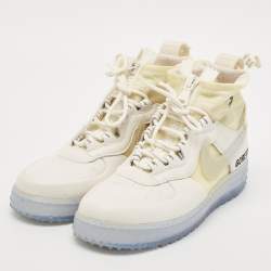 Nike - Air White Leather and Nylon Force 1 Gore Tex High Winter GTX Phantom Sneakers Size 40.5