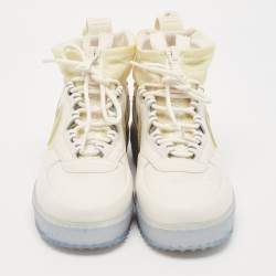 Nike - Air White Leather and Nylon Force 1 Gore Tex High Winter GTX Phantom Sneakers Size 40.5