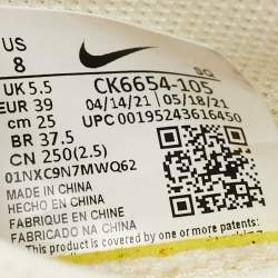 Nike Cream Leather and Mesh Dunk Low Disrupt Coconut Milk Sneakers Size 39