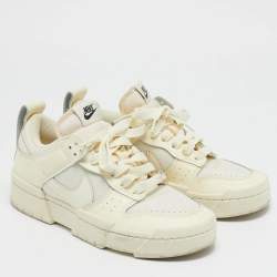 Nike Cream Leather and Mesh Dunk Low Disrupt Coconut Milk Sneakers Size 39