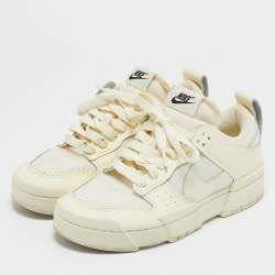 Nike Cream Leather and Mesh Dunk Low Disrupt Coconut Milk Sneakers Size 39