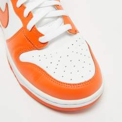 Nike Orange/White Leather Dunk High Syracuse Sneakers Size 45.5