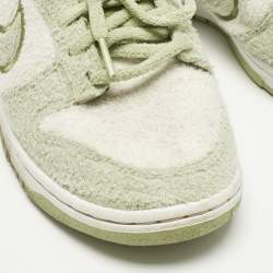 Pre Owned Nike Green/White Cotton Blend Dunk Low SE CC "Fleece Pack Sneakers Size 38