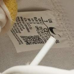 Pre Owned Nike Blazer Mid sacai Size 38 White Leather and Suede High Top Sneakers