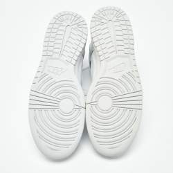 Pre Owned حذاء رياضي نايك دانك هاي جلد أبيض رقبة عالية مقاس 43