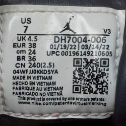 Pre Owned Nike Air Jordan 1 Low Size 38 Grey Leather Elevate "UNLV" Low Top Sneakers