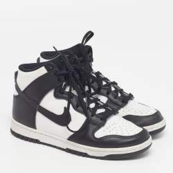 Pre Owned Nike Dunk High Panda Size 38 Black/White Leather High Top Sneakers