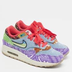 Pre Owned Nike Air Max 1 SP Concepts Far Out Size 39 Multicolor Canvas and Denim Low Top Sneakers