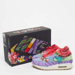 Pre Owned Nike Air Max 1 SP Concepts Far Out Size 39 Multicolor Canvas and Denim Low Top Sneakers