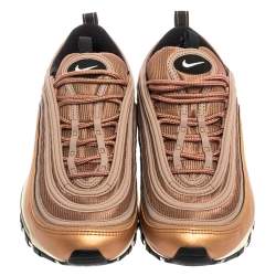 Pre Owned Nike Metallic Gold/Purple Dessert Dust Air Max 97 Low Top Sneakers Size 42.5