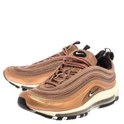 Pre Owned Nike Metallic Gold/Purple Dessert Dust Air Max 97 Low Top Sneakers Size 42.5