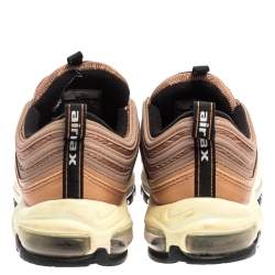 Pre Owned Nike Metallic Gold/Purple Dessert Dust Air Max 97 Low Top Sneakers Size 42.5