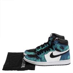 Nike Jordan Multicolor Leather Air Jordan 1 Retro Tie-Dye High Top Sneakers Size 38.5