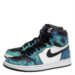Nike Jordan Multicolor Leather Air Jordan 1 Retro Tie-Dye High Top Sneakers Size 38.5