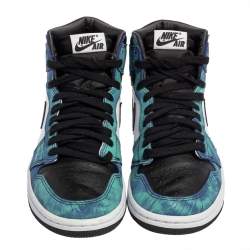 Nike Jordan Multicolor Leather Air Jordan 1 Retro Tie-Dye High Top Sneakers Size 38.5