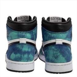Nike Jordan Multicolor Leather Air Jordan 1 Retro Tie-Dye High Top Sneakers Size 38.5