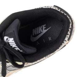 Nike Black/White Leather and Suede Air Max 90 Safari Sneakers Size 38