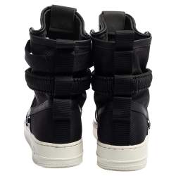 Nike Air Force 1 Black Patent Leather And Nylon Special Force Sneakers Size 42