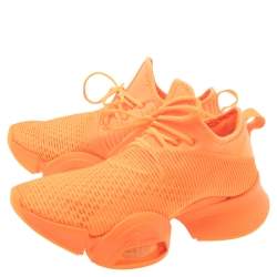 Pre Owned Nike Air Zoom SuperRep Orange Fabric Lace Up HIIT Class Sneakers Size 38