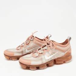 Nike Air Vapormax  Orange/Grey PVC  Lace Up Sneakers Size 40