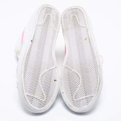 Pre Owned Nike White Leather and Suede Blazer Mid 77 High Top Sneakers Size 39