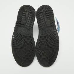 Pre Owned Nike Jordan Multicolor Leather And Fabric Air Jordan 1 Retro Tie-Dye High Top Sneakers Size 38.5