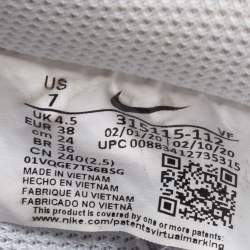 Pre Owned Nike White Leather Air Force 1 Low Top Sneakers Size 38