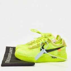 Nike Air Green Suede and Mesh Force 1 Low Sneakers Size 36.5