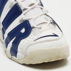 Nike Air White/Blue Leather More Uptempo Knicks Sneakers Size 38