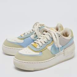 Nike Multicolor Leather Air Force 1 Low Shadow Ocean Cube Sneakers Size 37.5