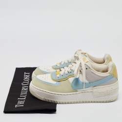 Nike Multicolor Leather Air Force 1 Low Shadow Ocean Cube Sneakers Size 37.5