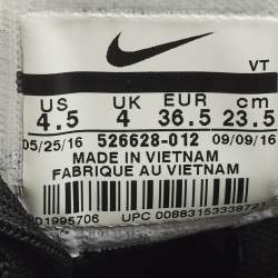 Pre Owned حذاء رياضي نايك أكس - ساسايا - متماسك أبيض/أسود قماش محبوك ريسر أوريو 2 دانتيل مقاس 36.5