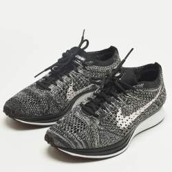 Pre Owned حذاء رياضي نايك أكس - ساسايا - متماسك أبيض/أسود قماش محبوك ريسر أوريو 2 دانتيل مقاس 36.5