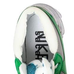 Nike X - Sacai - Blazer Grey/Green Leather Low Top Sneakers Size 38.5