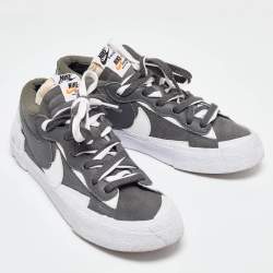 Nike x Sacai Grey Suede Blazer Low Iron Grey Sneakers Size 40
