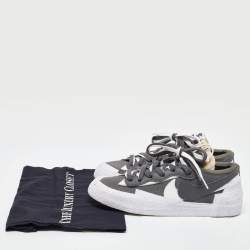 Nike x Sacai Grey Suede Blazer Low Iron Grey Sneakers Size 40