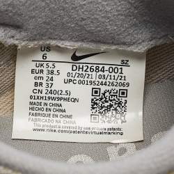 Nike x Sacai Grey /White Mesh And Suede Vaporwaffle Low Top Sneakers Size 38.5
